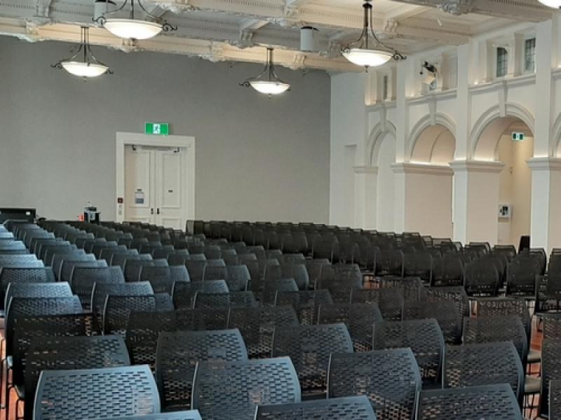 Seating arrangement public trust hall